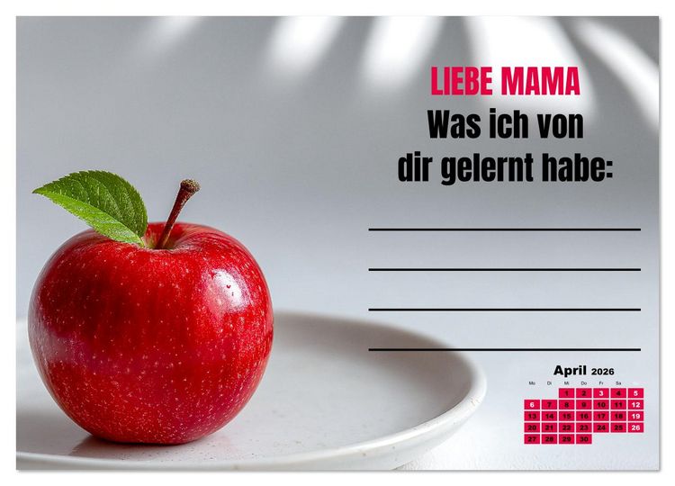 Produktbild: Kalender f&uuml;r Mamas - Was ich dir sagen will (Wandkalender 2026 DIN A3 quer), CALVENDO Monatskalender