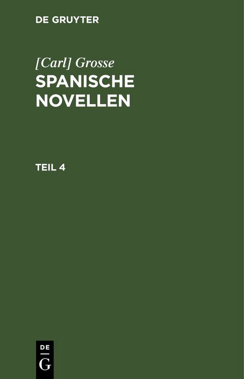 Produktbild: Spanische Novellen. Teil 4