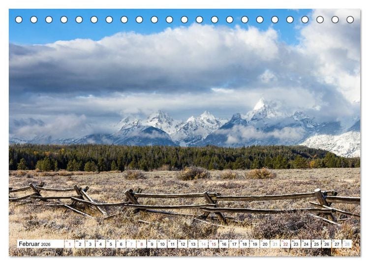 Produktbild: Grand Teton National Park (Tischkalender 2026 DIN A5 quer), CALVENDO Monatskalender