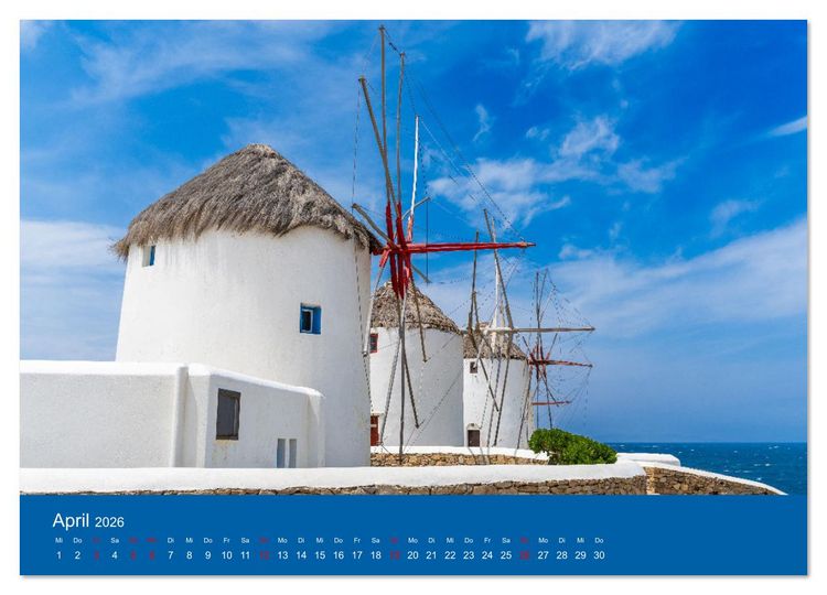 Produktbild: Griechenland - Mykonos Kalender (Wandkalender 2026 DIN A3 quer), CALVENDO Monatskalender