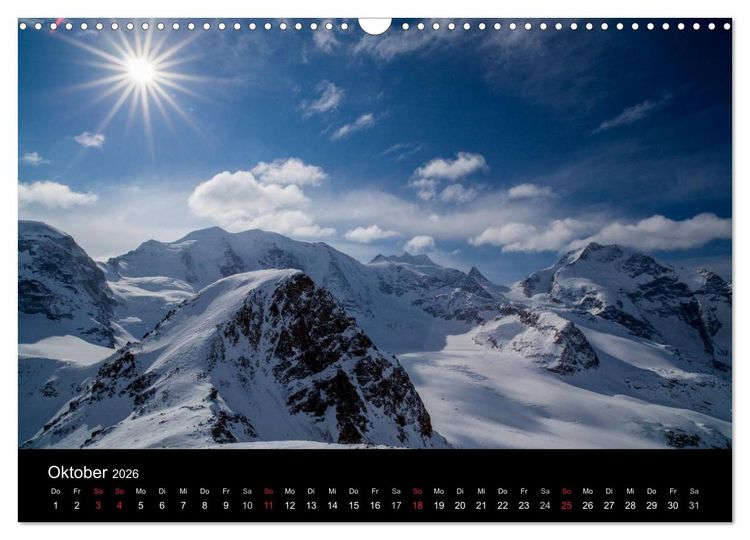 Produktbild: Momente der Sehnsucht: Schweizer Bergwelten (Wandkalender 2026 DIN A3 quer), CALVENDO Monatskalender