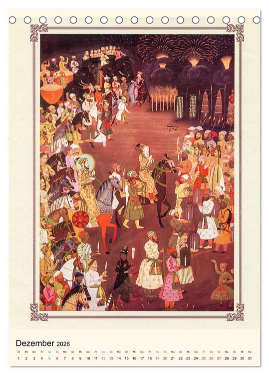 Produktbild: Indische Miniaturen (Tischkalender 2026 DIN A5 hoch), CALVENDO Monatskalender