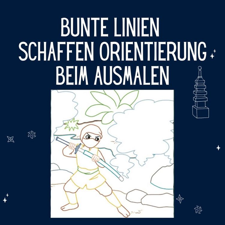 Produktbild: Zauberpapier Malbuch Ninjas