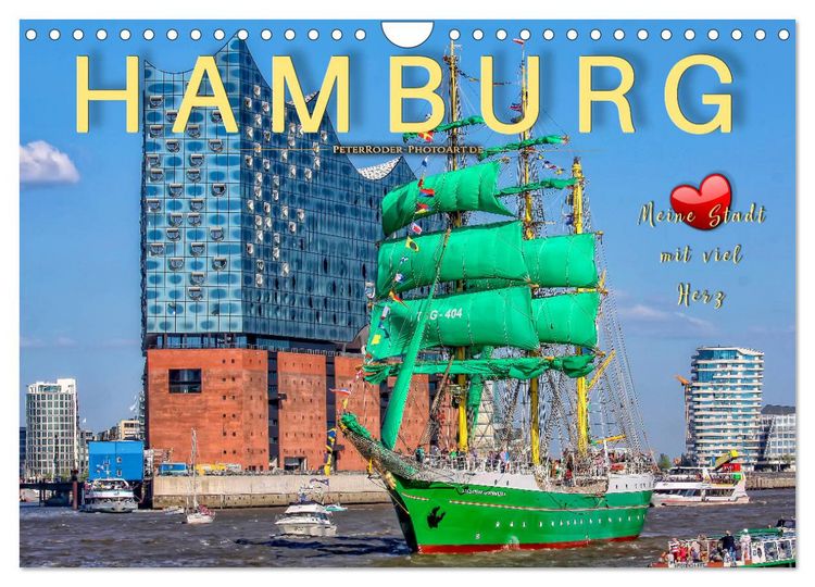 Produktbild: Hamburg - meine Stadt mit viel Herz (Wandkalender 2026 DIN A4 quer), CALVENDO Monatskalender