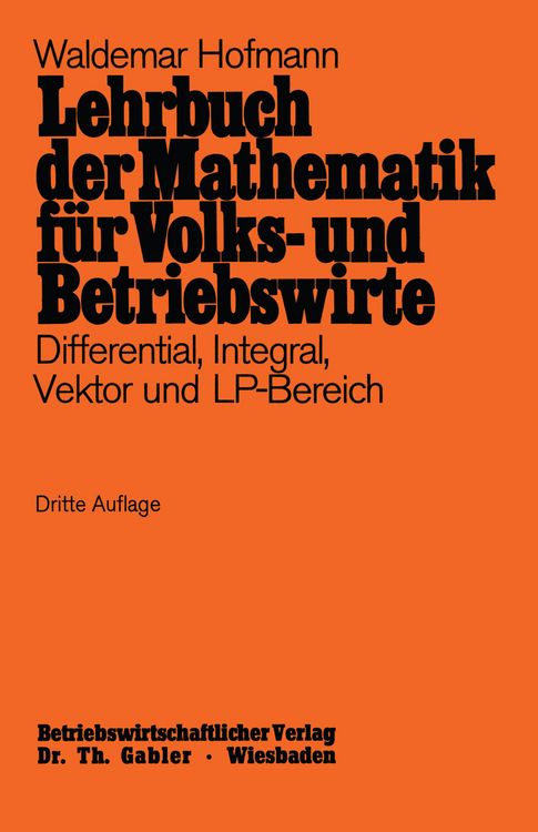 Produktbild: Lehrbuch der Mathematik f&uuml;r Volks- und Betriebswirte