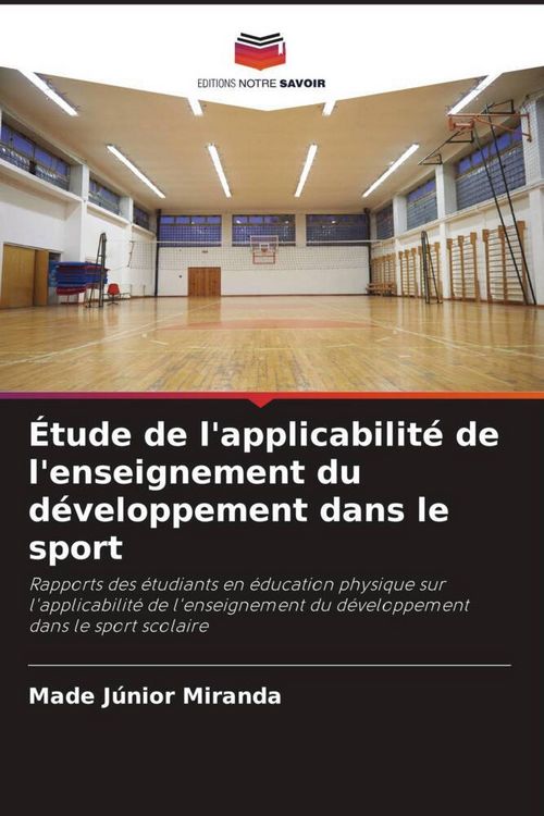 Produktbild: &Eacute;tude de l'applicabilit&eacute; de l'enseignement du d&eacute;veloppement dans le sport