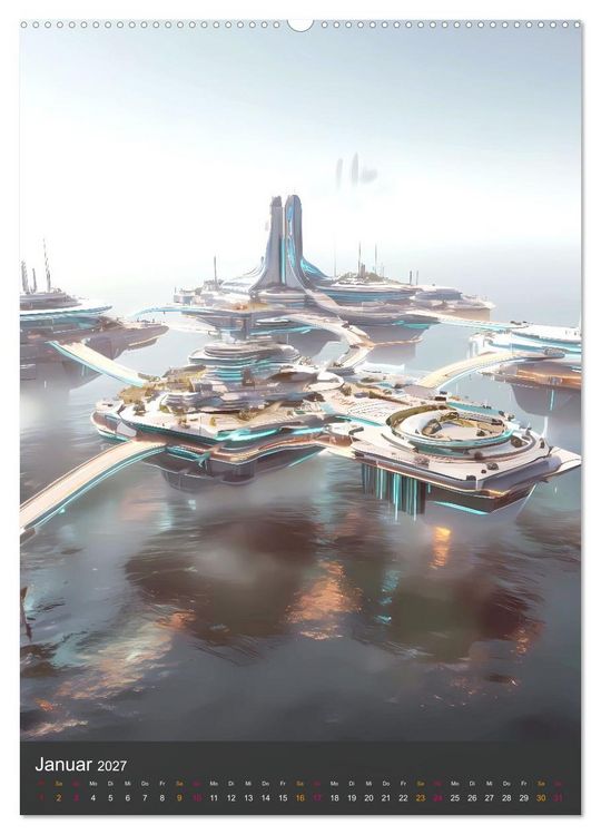 Produktbild: Future Cities &ndash; Visionen der St&auml;dte von morgen (hochwertiger Premium Wandkalender 2027 DIN A2 hoch), Kunstdruck in Hochglanz