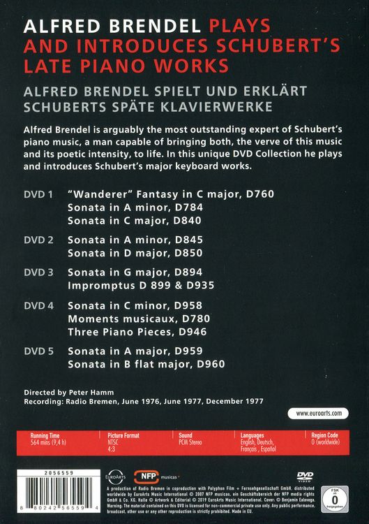 Produktbild: Alfred Brendel spielt und erkl&auml;rt Schubert [5 DVDs]