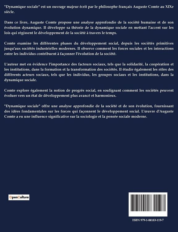Produktbild: De La Dynamique Sociale