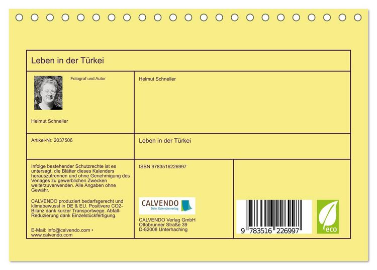 Produktbild: Leben in der T&uuml;rkei (Tischkalender 2026 DIN A5 quer), CALVENDO Monatskalender