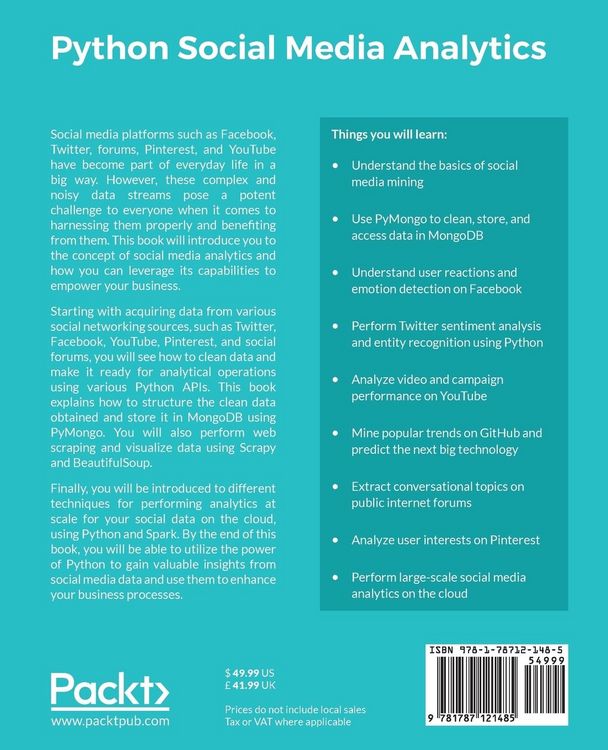 Produktbild: Python Social Media Analytics
