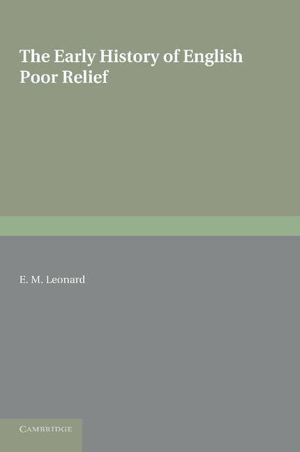 Produktbild: The Early History of English Poor Relief