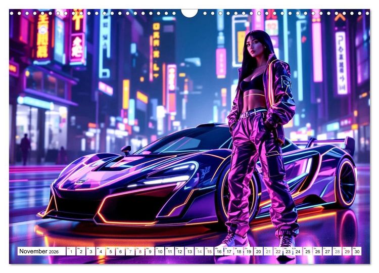 Produktbild: Cars & Girls (Wandkalender 2026 DIN A3 quer), CALVENDO Monatskalender