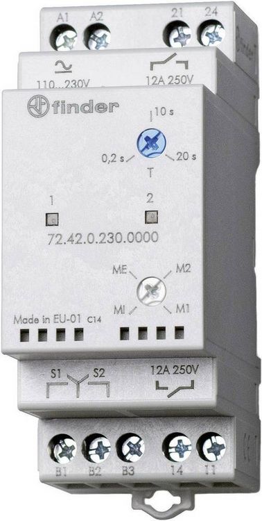 Produktbild: Finder Pumpen-Umschaltrelais 24 V/DC, 24 V/AC 1 Schlie&szlig;er, 1 Schlie&szlig;er 1 St. 72.42.0.024.0000