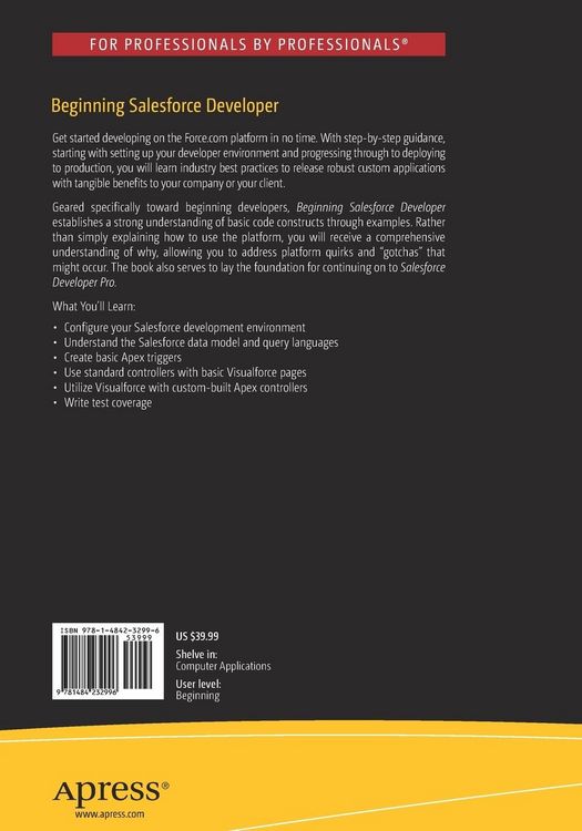 Produktbild: Beginning Salesforce Developer