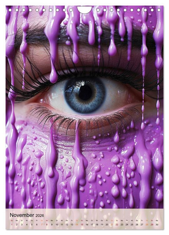 Produktbild: Lila, die Farbe der Mystik (Wandkalender 2026 DIN A4 hoch), CALVENDO Monatskalender