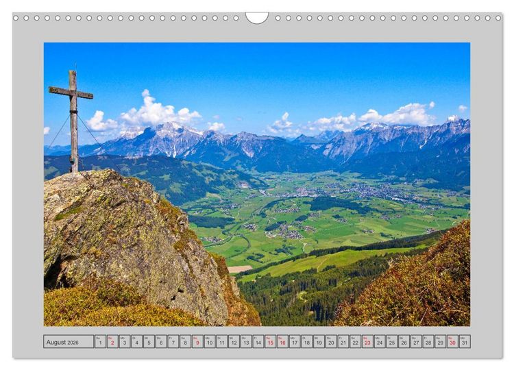 Produktbild: Gr&uuml;&szlig;e aus Saalfelden (Wandkalender 2026 DIN A3 quer), CALVENDO Monatskalender