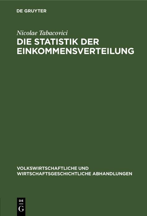 Produktbild: Die Statistik der Einkommensverteilung