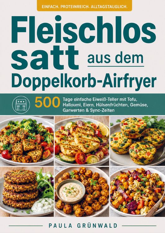 Produktbild: Fleischlos satt aus dem Doppelkorb-Airfryer