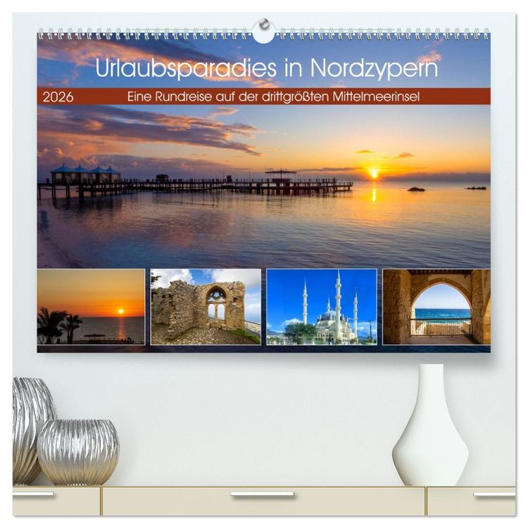 Produktbild: Urlaubsparadies in Nordzypern (hochwertiger Premium Wandkalender 2026 DIN A2 quer), Kunstdruck in Hochglanz