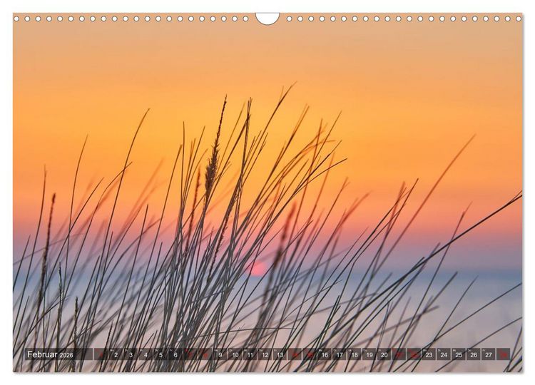 Produktbild: Sonnenunterg&auml;nge an Ostseek&uuml;ste und Bodden (Wandkalender 2026 DIN A3 quer), CALVENDO Monatskalender