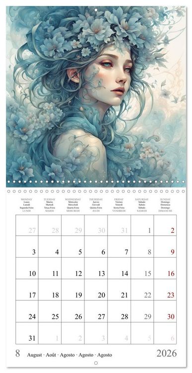 Produktbild: Beaut&eacute;s florales (Calendrier mural carr&eacute; 2026 30x30 cm) Calendrier double avec une page pour vos prises de notes