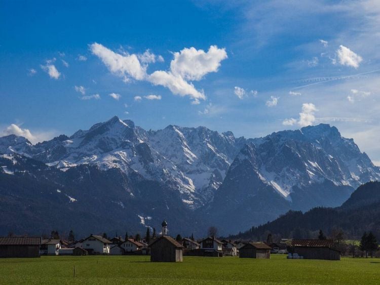 Produktbild: CALVENDO Puzzle Ein Motiv aus dem Kalender Unsere sch&ouml;ne Bergwelt - Werdenfelserland und Allg&auml;u | 1000 Teile Lege-Gr&ouml;&szlig;e 64x48cm Foto-Puzzle f&uuml;r gl&uuml;ckliche Stunden