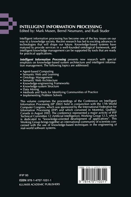 Produktbild: Intelligent Information Processing