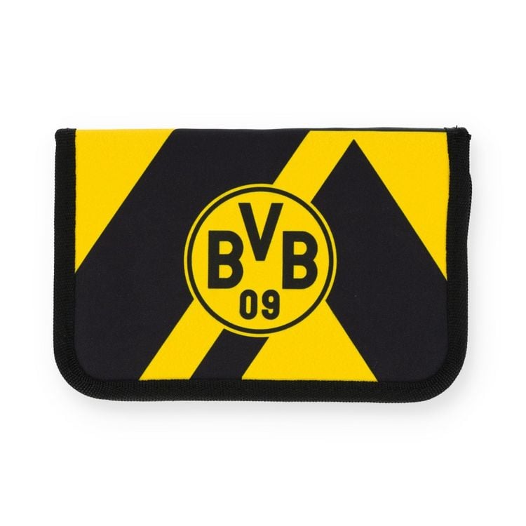 Produktbild: BVB Borussia Dortmund 09 - aufklappbares Etui mit BVB-Logo - bef&uuml;llt
