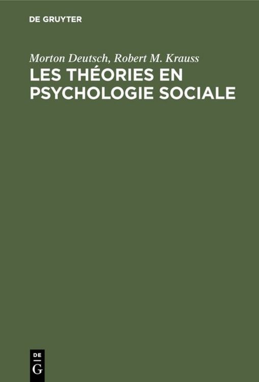 Produktbild: Les th&eacute;ories en psychologie sociale