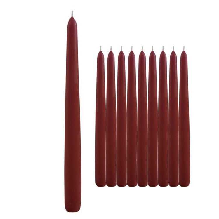 Leuchterkerzen burgund 22x240mm 10 Stück kaufen