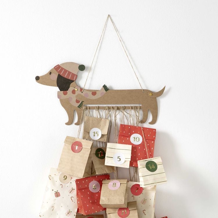 Produktbild: Folia Adventskalender SAUSAGE DOG, 54-teilig