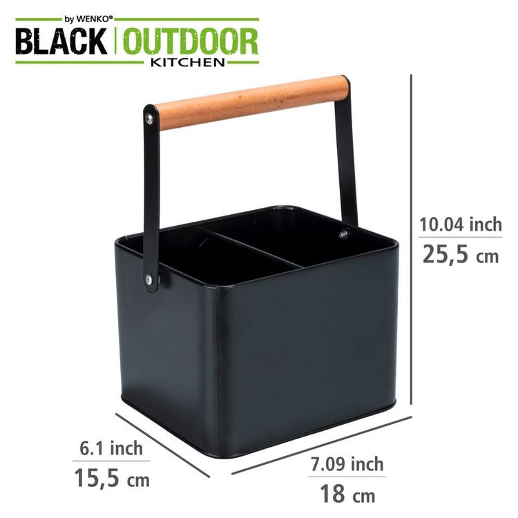 Produktbild: Utensilienkorb Mod. Baco Schwarz, robuster Tragekorb