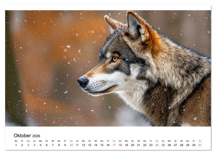 Produktbild: Im Reich der W&ouml;lfe (Wandkalender 2026 DIN A2 quer), CALVENDO Monatskalender