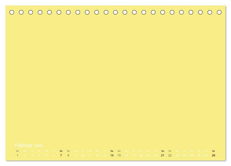 Produktbild: Bastelkalender - Gelb (Tischkalender 2026 DIN A5 quer), CALVENDO Monatskalender