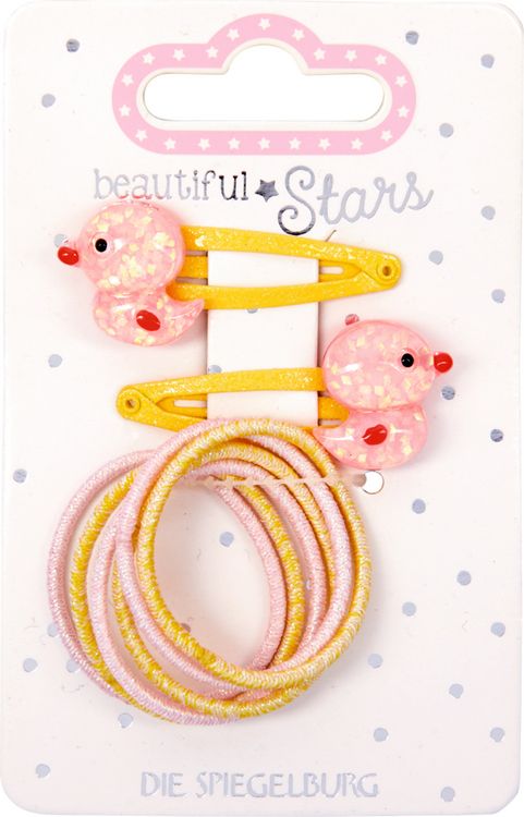 Produktbild: Haarclip & Haargummi Ente - beautiful Stars, sort.