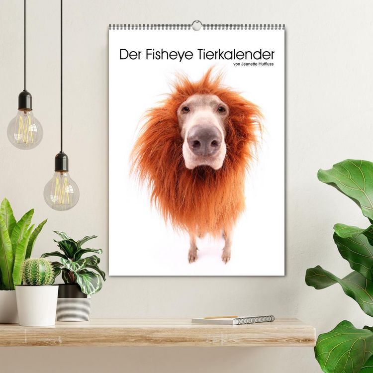 Produktbild: Der Fisheye Tiere Kalender (Wandkalender 2026 DIN A2 hoch), CALVENDO Monatskalender