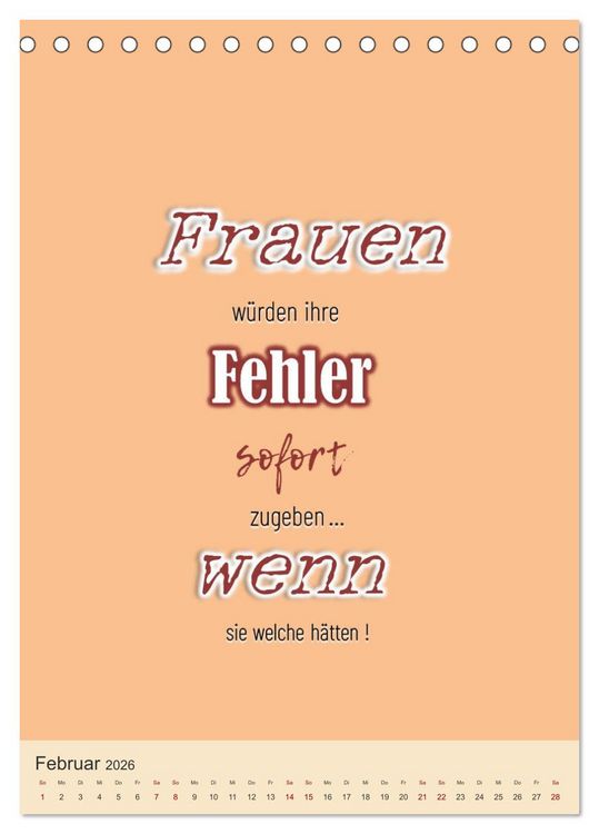 Produktbild: Was Mann &uuml;ber Frau wissen sollte und umgekehrt ... (Tischkalender 2026 DIN A5 hoch), CALVENDO Monatskalender