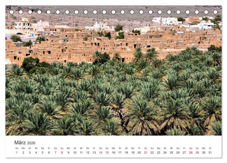 Produktbild: Sultanat Oman - Land des Orients (Tischkalender 2026 DIN A5 quer), CALVENDO Monatskalender