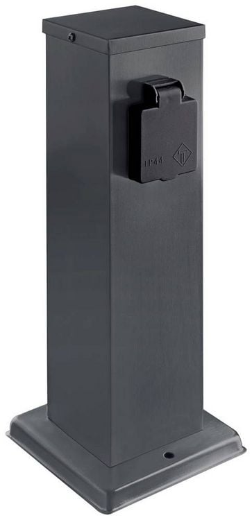 Produktbild: Heitronic 501334 Steckdosen-Verteiler Anthrazit erh&ouml;hter Ber&uuml;hrungsschutz
