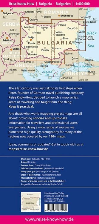 Produktbild: Reise Know-How Landkarte Bulgarien | Bulgaria (1:400.000)