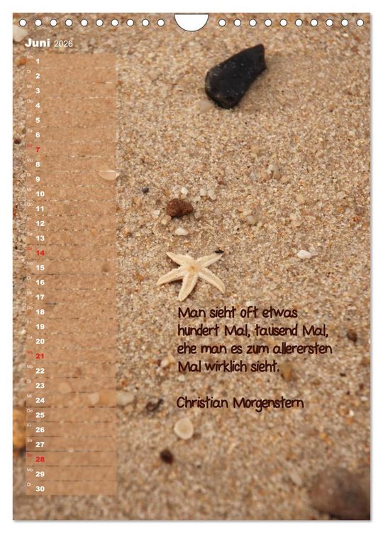 Produktbild: maritim inspiriert / Geburtstagskalender (Wandkalender 2026 DIN A4 hoch), CALVENDO Monatskalender
