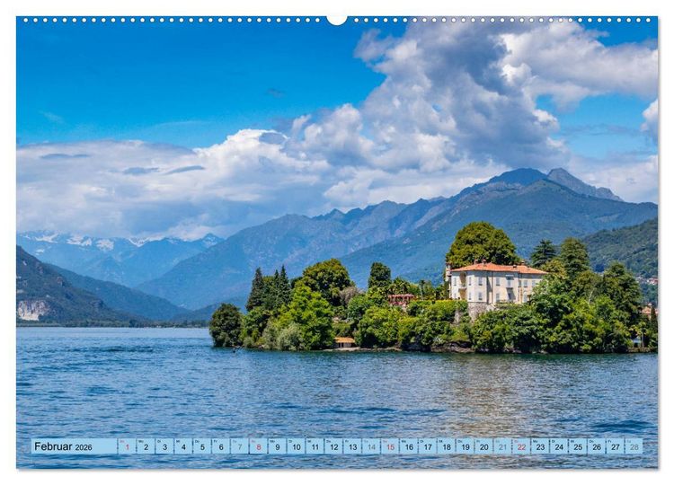 Produktbild: Italiens romantische Seen (hochwertiger Premium Wandkalender 2026 DIN A2 quer), Kunstdruck in Hochglanz