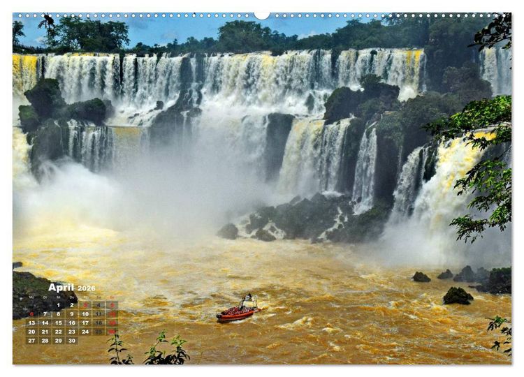 Produktbild: Argentinien. Die Iguaz&uacute;-Wasserf&auml;lle (hochwertiger Premium Wandkalender 2026 DIN A2 quer), Kunstdruck in Hochglanz