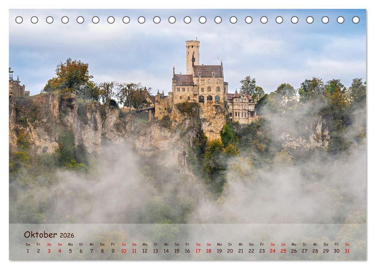 Produktbild: Festungen und Schl&ouml;sser auf der Schw&auml;bischen Alb (Tischkalender 2026 DIN A5 quer), CALVENDO Monatskalender