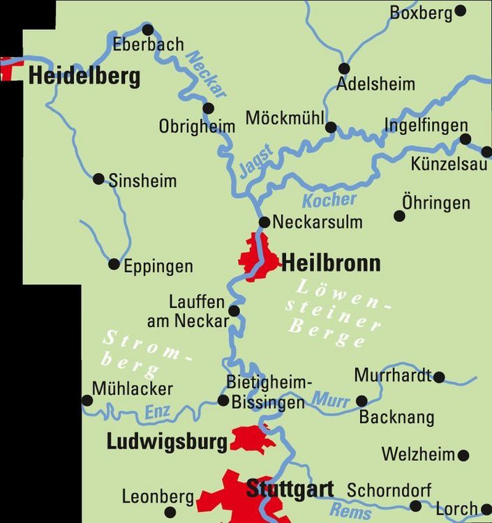 Produktbild: BVA ADFC Regionalkarte Heilbronner Land - Stuttgart Nord 1:75.000