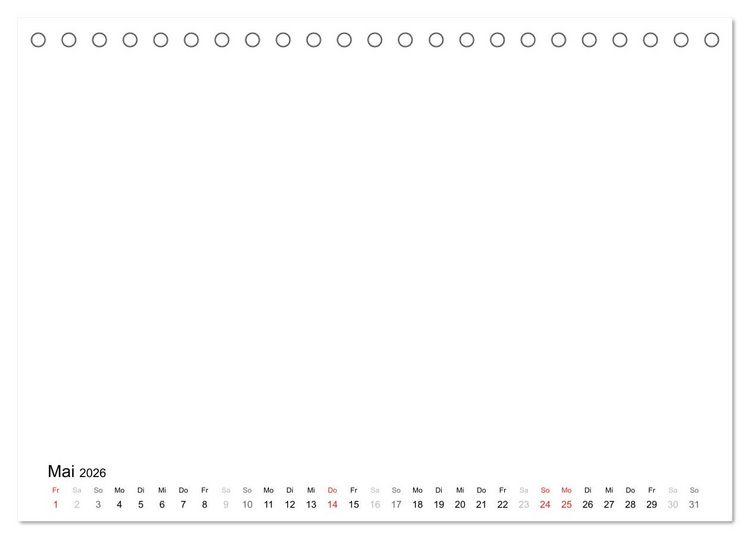 Produktbild: Bastelkalender - Weiss (Tischkalender 2026 DIN A5 quer), CALVENDO Monatskalender