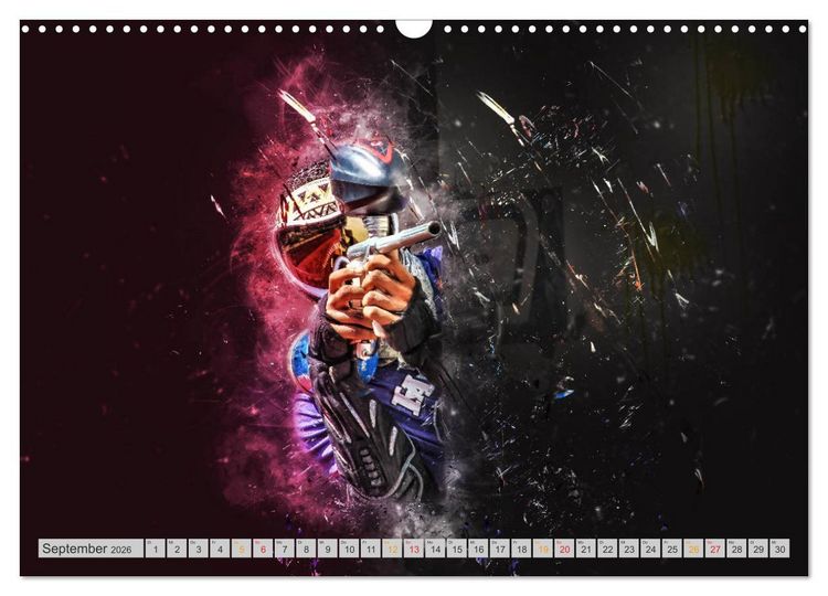 Produktbild: Paintball - extrem cool (Wandkalender 2026 DIN A3 quer), CALVENDO Monatskalender