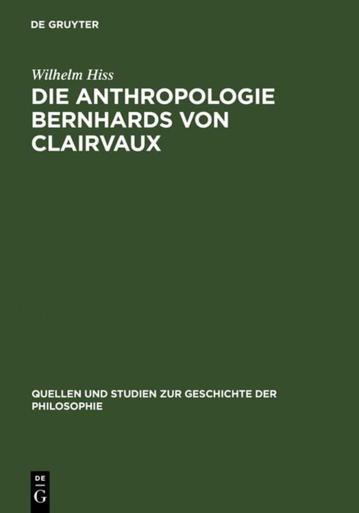 Produktbild: Die Anthropologie Bernhards von Clairvaux