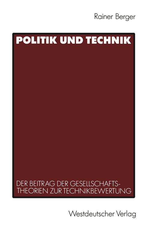 Produktbild: Politik und Technik